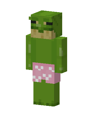 Green Zombie skin, 3D preview