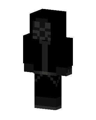 Black Hooded Villain Boy Minecraft skin