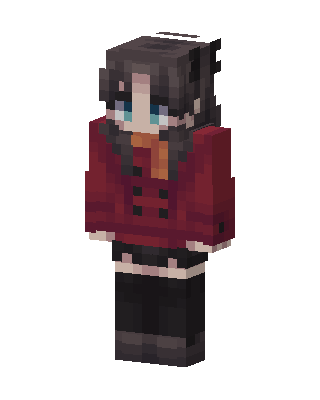 Red Student Girl Minecraft skin