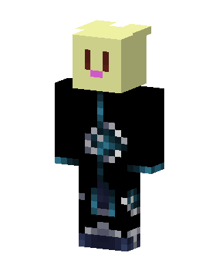 Cyan Void Cloak skin, 3D preview
