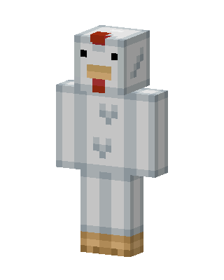 Chicken Costume skin, 3D preview