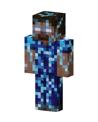 Diamond Herobrine Minecraft blue skin
