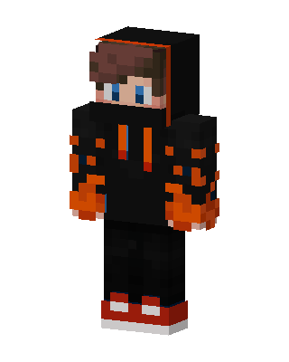 Flame Hoodie Boy Minecraft skin