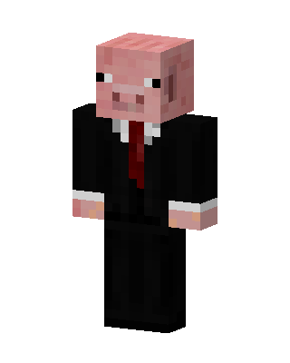 Pig In Suit skin, 3D preview