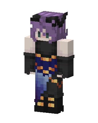 Purple Hero Girl skin, 3D preview