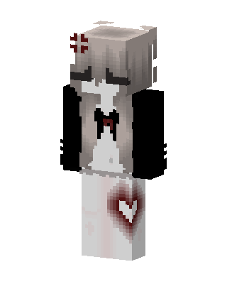 White Dress Girl skin, 3D preview