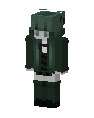 Green Student Boy skin, 3D preview