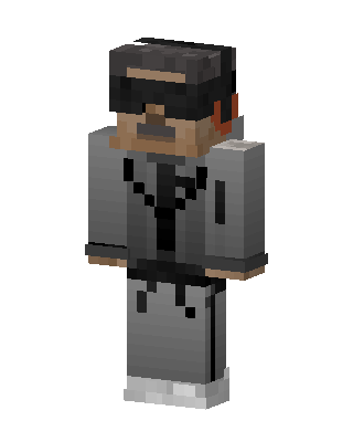 Gray Suit Gamer Minecraft skin