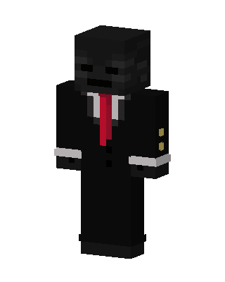 Suited Wither Skeleton skin, 3D preview