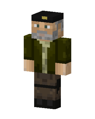 Old Captain skin, 3D preview