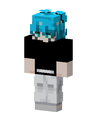 Blue Haired Boy skin, 3D preview