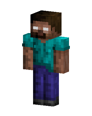 Herobrine skin, 3D preview