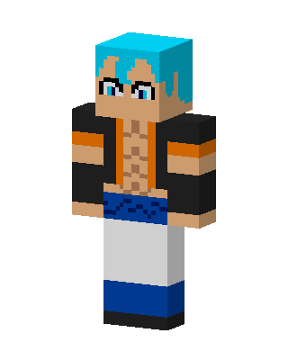 Blue Anime Boy Minecraft blue skin