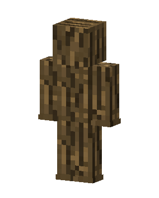 Oak Log skin, 3D preview