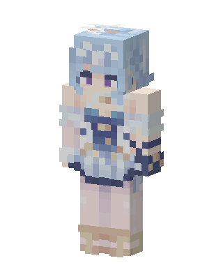 Blue Anime Girl Minecraft skin