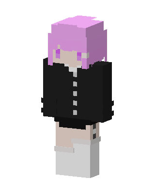 Pink Hair Girl skin, 3D preview