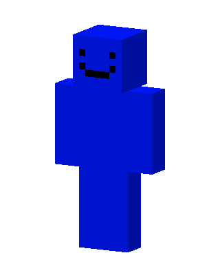 Blue Smiley skin, 3D preview