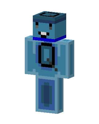 Blue Blob skin, 3D preview
