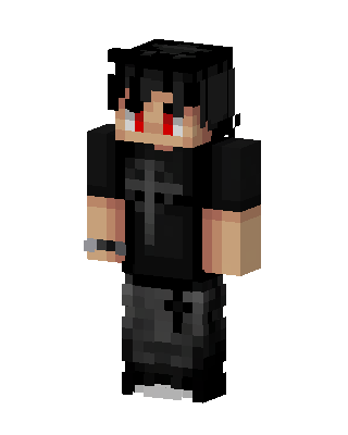 Black Villain Boy Minecraft goth skin