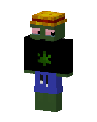 Green Zombie Boy skin, 3D preview