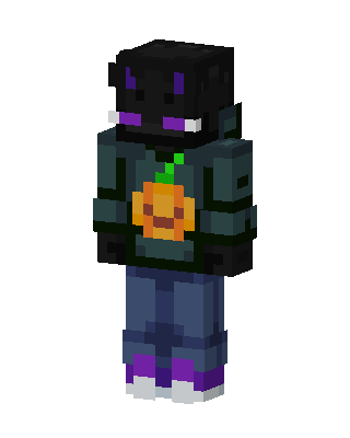 Enderman Pumpkin Hoodie skin, 3D preview
