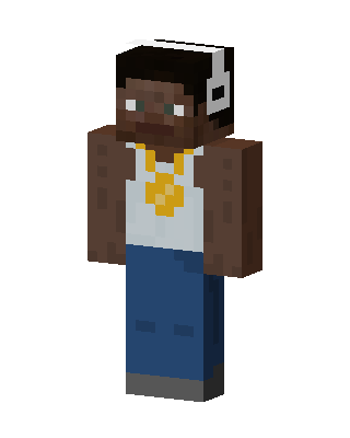 Gold Chain Rapper skin, 3D preview