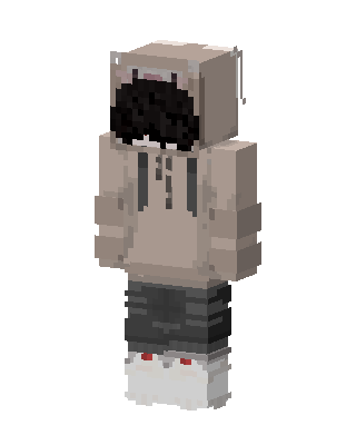 Cat Hoodie Boy skin, 3D preview