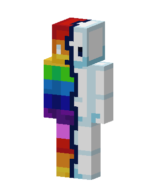Rainbow Split skin, 3D preview