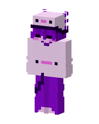 Axolotl Hoodie skin, 3D preview