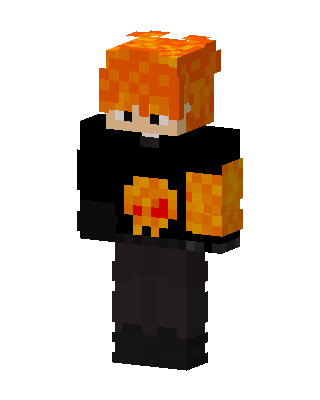 Flame Hoodie Boy skin, 3D preview
