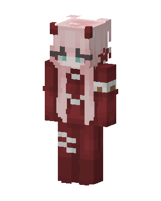 Red Anime Girl Minecraft skin