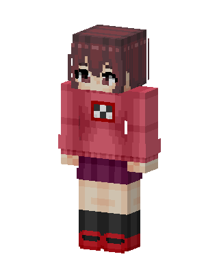 Pink Anime Girl Minecraft skin