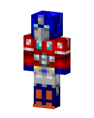 Optimus Prime skin, 3D preview
