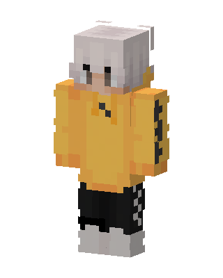 Yellow Hoodie Boy skin, 3D preview