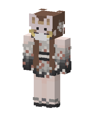Cream Cat Girl Minecraft skin