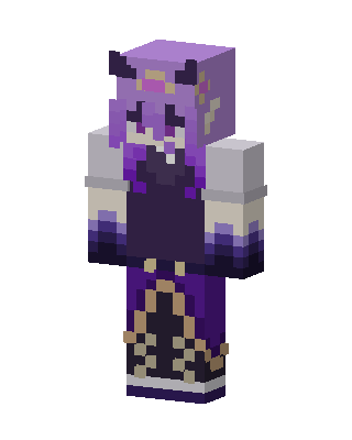 Purple Wizard Girl skin, 3D preview