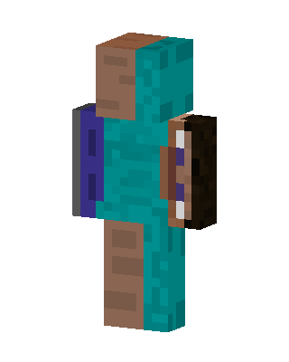 Half Steve skin, 3D preview