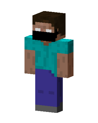 Teal Masked Mob Boy skin, 3D preview