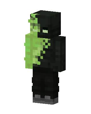 Black Masked Villain Boy skin, 3D preview
