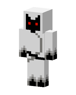 White Glowing Villain Minecraft skin