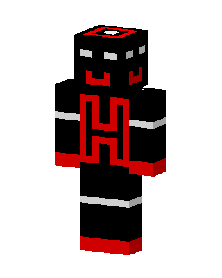 Red H Hero skin, 3D preview
