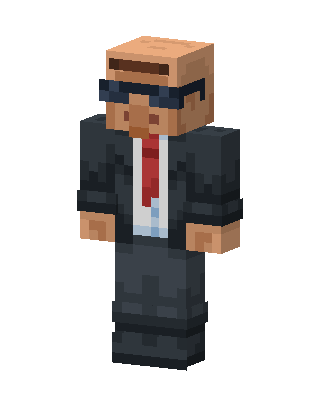 Gray Suit Boy skin, 3D preview