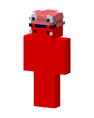 Red Brain Hat skin, 3D preview
