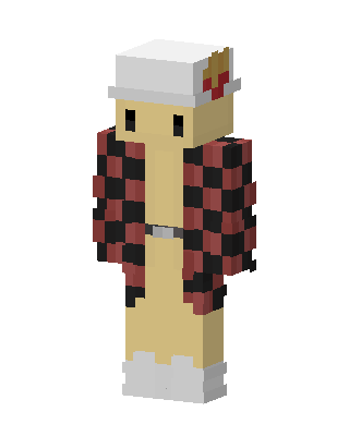 Flannel Hat Kid skin, 3D preview
