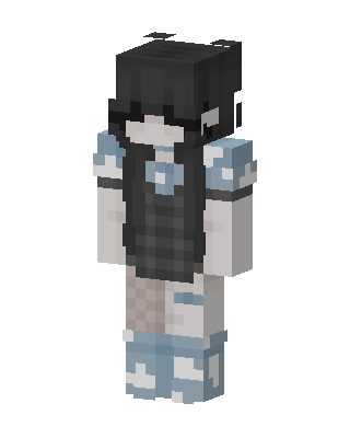 Black Player Girl skin, 3D preview