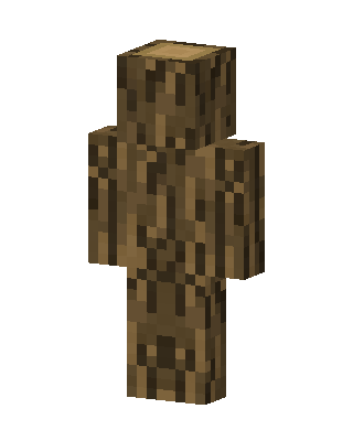 Oak Log skin, 3D preview