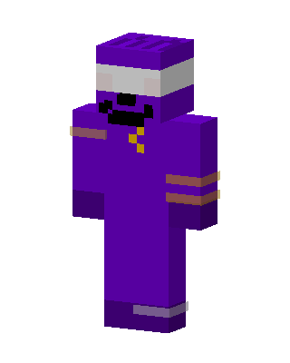 Purple Athlete Boy skin, 3D preview