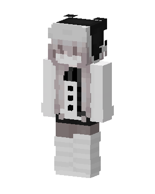 White Player Girl skin, 3D preview