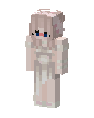 White Cutie Girl skin, 3D preview
