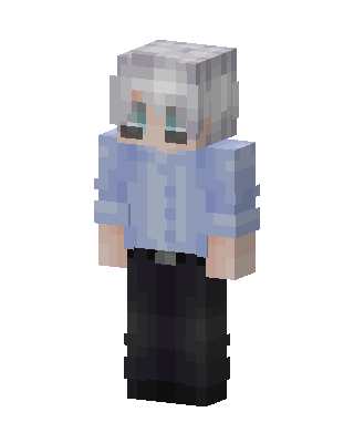 Silver Hair Boy skin, 3D preview